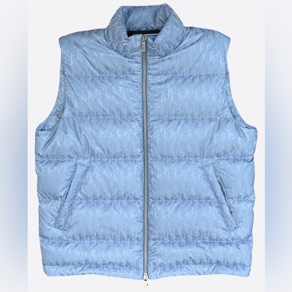 Dior Blue Oblique Gillet Puffer Vest - Authentic Size 52 Excellent Condition - Picture 3 of 16